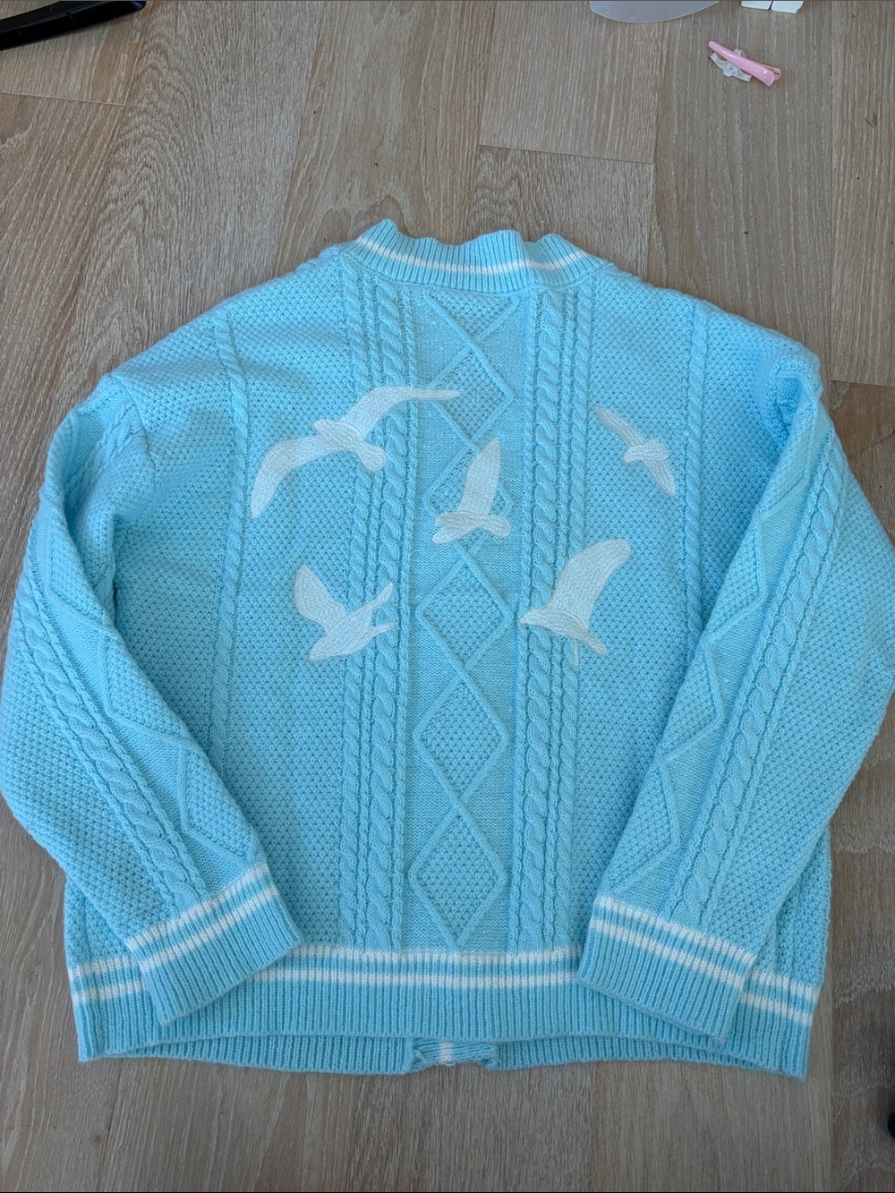 Taylor Swift Cable Knit Cardigan Sweater with '1989' Accent